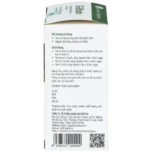Cốm Trí Não G-Brain 3g Grand Nutrition bổ sung DHA và các vitamin hỗ trợ phát triển não bộ cho trẻ (30 gói)