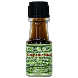 Dầu Phật Linh 1.5ml Trường Sơn dùng hỗ trợ trường hợp cảm cúm, cảm ho, nhức đầu, nghẹt mũi (10 chai)
