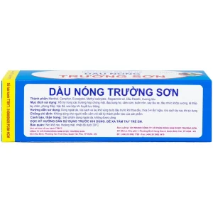 Dầu nóng Trường Sơn 10ml hỗ trợ các trường hợp chóng mặt, đau bụng, ho, cảm cúm (10 chai)