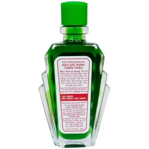 Dầu gió xanh Thiên Thảo 12ml Trường Sơn dùng hỗ trợ trong trường hợp cảm, ho, sổ mũi, nhức đầu (12 chai)