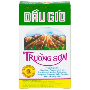 Dầu gió Trường Sơn 2.5ml dùng hỗ trợ trong trường hợp cảm, ho, sổ mũi, nhức đầu (20 chai)