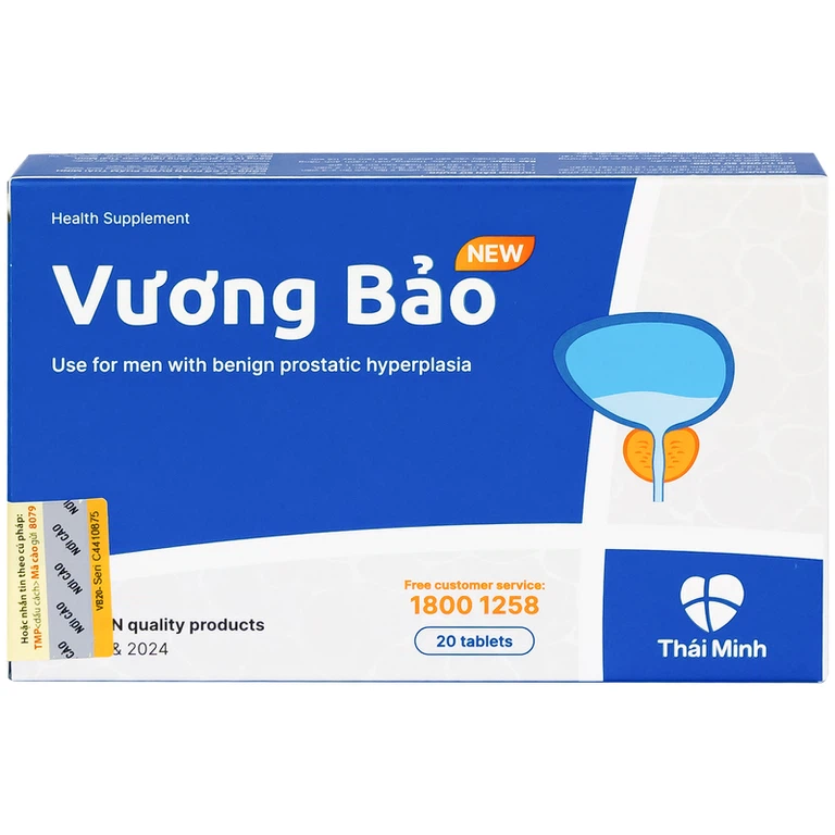 Viên uống Vương Bảo Thái Minh dùng cho nam giới bị u xơ tiền liệt tuyến (2 vỉ x 10 viên)