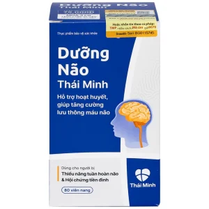 Viên uống Dưỡng Não Thái Minh hỗ trợ hoạt huyết, tăng cường lưu thông máu não (80 viên)