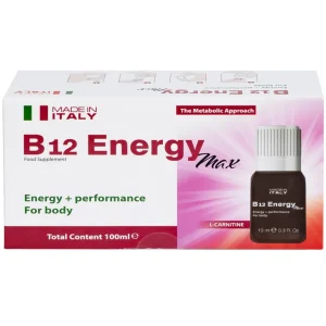 Dung dịch uống B12 Energy Max Italy bổ sung acid amin và vitamin B12 cho cơ thể (10 lọ x 10ml)