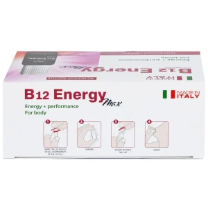 Dung dịch uống B12 Energy Max Italy bổ sung acid amin và vitamin B12 cho cơ thể (10 lọ x 10ml)