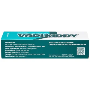 Gel niêm mạc miệng họng Vadikddy 10g Merap Gel điều trị nấm candida