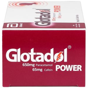 Thuốc Glotadol Power Abbott giảm đau đầu, đau nửa đầu, đau nhức do cảm lạnh (10 vỉ x 10 viên)
