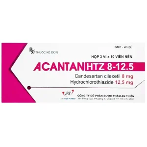 Thuốc Acantan HTZ 8-12.5 An Thiên điều trị tăng huyết áp (3 vỉ x 10 viên)