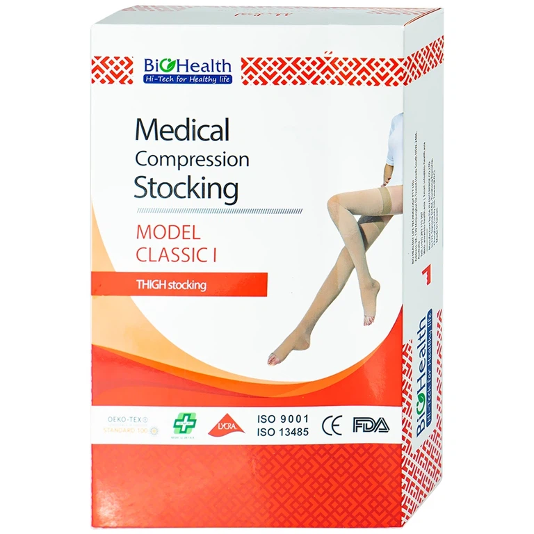 Vớ đùi y khoa Medical Compression Stocking size S BioHealth chống giãn tĩnh mạch