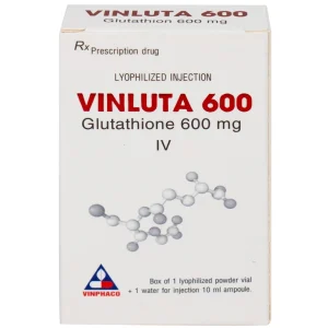 Thuốc tiêm Vinluta 600 Vinphaco giảm độc tính của xạ trị và hóa chất điều trị ung thư (1 lọ bột + 1 ống nước cất tiêm 10ml)