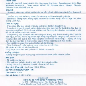 Dung dịch vệ sinh mũi Visaline Soft 100ml làm sạch niêm mạc mũi và loại bỏ các bụi bẩn, gỉ mũi