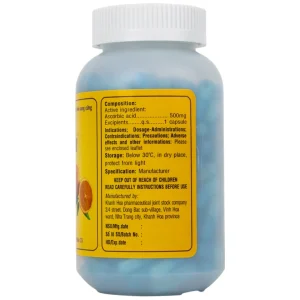Thuốc Vitamin C 500mg Khapharco dự phòng và điều trị bệnh Scorbut (200 viên)