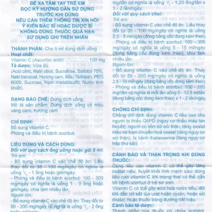 Siro A.T Ascorbic An Thiên bổ sung vitamin C, phòng và điều trị bệnh scorbut (30 ống x 10ml)