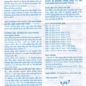 Siro A.T Ascorbic An Thiên bổ sung vitamin C, phòng và điều trị bệnh scorbut (30 ống x 10ml)