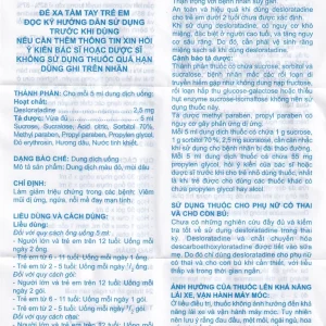 Dung dịch uống A.T Desloratadin An Thiên hương dâu giảm triệu chứng viêm mũi dị ứng, mày đay (30ml)