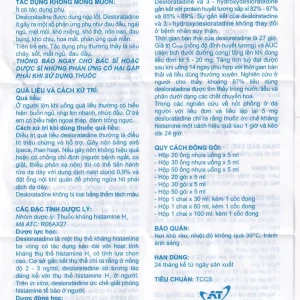 Dung dịch uống A.T Desloratadin An Thiên hương dâu giảm triệu chứng viêm mũi dị ứng, mày đay (30ml)