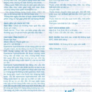 Thuốc A.Teperison 50 An Thiên Pharma điều trị thoái hóa cột sống cổ, bệnh mạch máu não (3 vỉ x 10 viên)