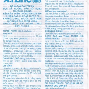 Siro A.Tzinc 10mg/5ml An Thiên phòng ngừa và điều trị thiếu kẽm (30 ống)