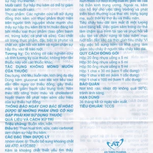 Siro A.Tzinc 10mg/5ml An Thiên phòng ngừa và điều trị thiếu kẽm (30 ống)