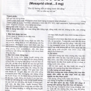 Bột pha uống Abamotic 5mg Phương Đông điều trị các triệu chứng tiêu hóa, viêm dạ dày (30 gói x 0,5g)