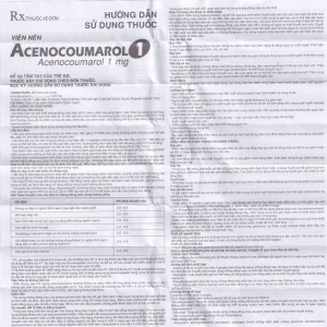 Thuốc Acenocoumarol 1 SPM điều trị và ngăn ngừa bệnh nghẽn mạch (3 vỉ x 10 viên)