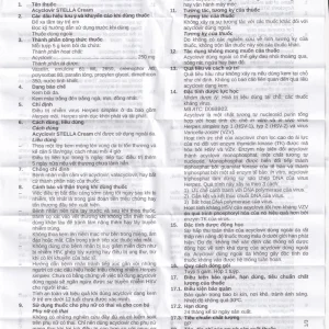 Kem bôi da Acyclovir Stella Cream (5g) điều trị nhiễm virus Herpes simplex