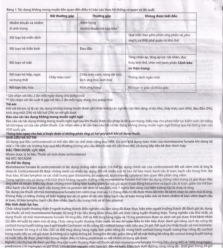 Thuốc xịt mũi Adacast Meraplion điều trị viêm mũi dị ứng, sung huyết và mất mùi, viêm mũi xoang (60 liều)