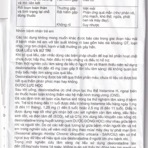 Thuốc Aerius 5mg MSD giảm nhanh các triệu chứng viêm mũi dị ứng, mày đay (1 vỉ x 10 viên)