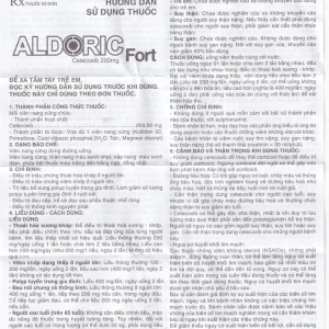 Thuốc Aldoric Fort 200mg S.P.M điều trị thoái hóa khớp, viêm khớp (3 vỉ x 10 viên)