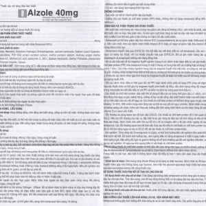 Thuốc Alzole 40mg TV.Pharm điều trị viêm thực quản, viêm loét dạ dày, tá tràng (3 vỉ x 10 viên)