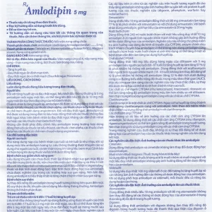 Thuốc Amlodipin 5mg Domesco điều trị tăng huyết áp, đau thắt ngực (3 vỉ x 10 viên)