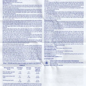 Thuốc Amlodipin 5mg Domesco điều trị tăng huyết áp, đau thắt ngực (3 vỉ x 10 viên)