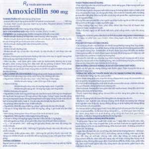 Thuốc Amoxicillin 500mg Domesco điều trị nhiễm khuẩn (10 vỉ x 10 viên)