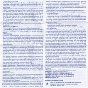 Thuốc Amoxicillin 500mg Domesco điều trị nhiễm khuẩn (10 vỉ x 10 viên)