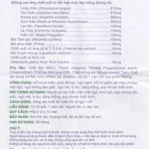 Viên uống An Thần Ngủ Ngon Tâm Bình hỗ trợ an thần, giúp dễ ngủ, ngủ ngon, giảm chứng mất ngủ (2 vỉ x 10 viên)