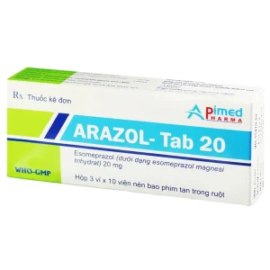 Thuốc Arazol-Tab 20 Apimed điều trị trào ngược dạ dày - thực quản (3 vỉ x 10 viên)