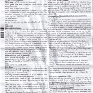 Thuốc Assovas 10mg Assopharma điều trị tăng cholesterol máu nguyên phát (3 vỉ x 10 viên)