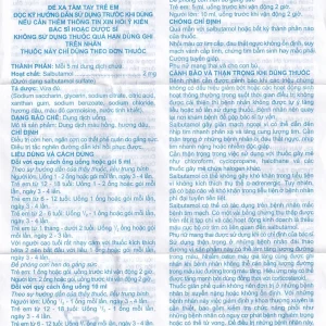 Dung dịch uống Atisalbu 5ml An Thiên điều trị co thắt phế quản do hen, viêm phế quản mãn tính (30 gói)