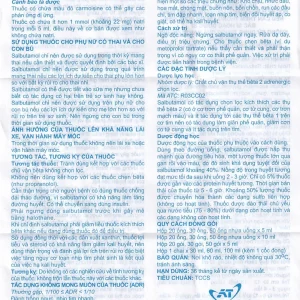 Dung dịch uống Atisalbu 5ml An Thiên điều trị co thắt phế quản do hen, viêm phế quản mãn tính (30 gói)