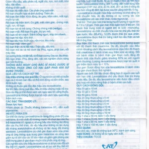 Dung dịch uống Aticizal 2,5mg/5ml An Thiên điều trị triệu chứng viêm mũi dị ứng (90ml)