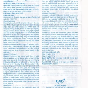 Hỗn dịch uống Atirlic forte 10g An Thiên giảm triệu chứng tăng acid dạ dày (20 gói)