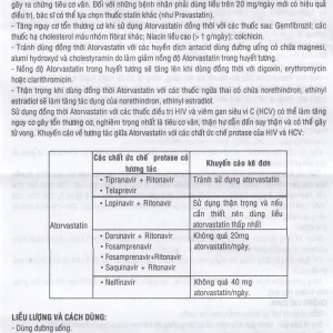 Thuốc Atorvastatin 10mg TV.Pharm điều trị tăng cholesterol toàn phần, LDL-cholesterol (3 vỉ x 10 viên)