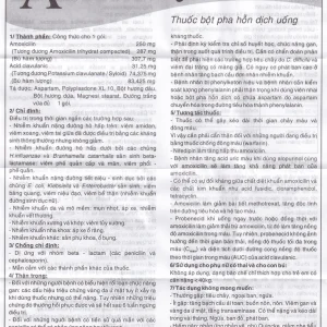 Bột Auclanityl 250/31.25mg Tipharco điều trị nhiễm khuẩn (12 gói x 3,8g)