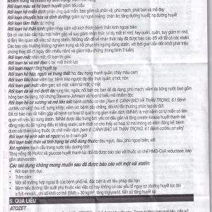 Thuốc Atozet 10mg/10mg MSD điều trị rối loạn mỡ máu, phòng ngừa các bệnh tim mạch (3 vỉ x 10 viên)