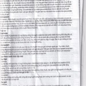 Thuốc Atozet 10mg/10mg MSD điều trị rối loạn mỡ máu, phòng ngừa các bệnh tim mạch (3 vỉ x 10 viên)