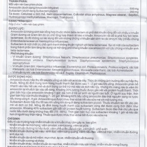 Thuốc Bactamox 750 Imexpharm điều trị nhiễm khuẩn (2 vỉ x 7 viên)