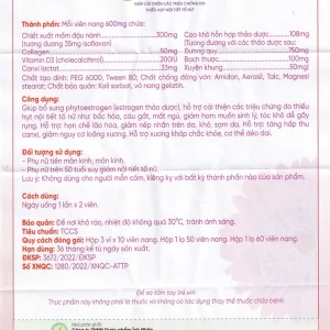 Viên uống Bảo Xuân Tuổi 50+ Nam Dược bổ sung và hỗ trợ cân bằng nội tiết tố nữ Estrogen (3 vỉ x 10 viên)