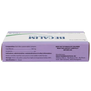 Thuốc Becalim 100mg Enlie Pharma điều trị tăng Cholesterol máu (3 vỉ x 10 viên)