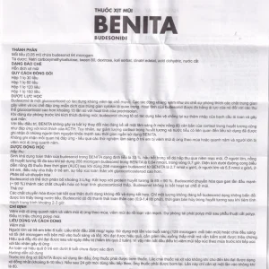 Thuốc xịt mũi Benita Merap điều trị viêm mũi dị ứng, polyp mũi (120 liều)