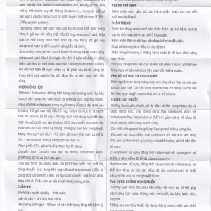 Thuốc Bepracid 20mg Pymepharco điều trị trào ngược dạ dày – thực quản, loét dạ dày - tá tràng (1 vỉ x 14 viên)